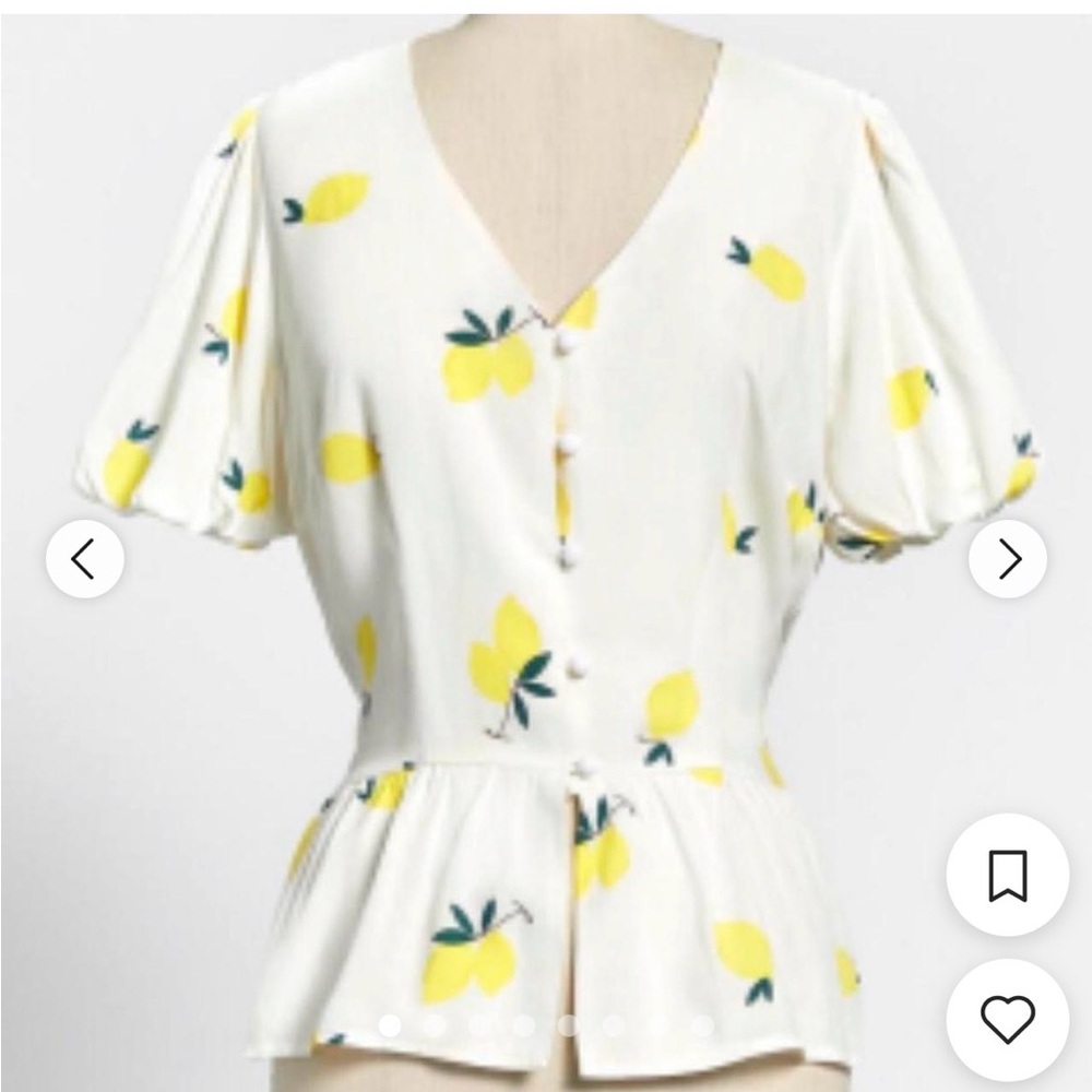 ModCloth Sz 8 Lemon Top